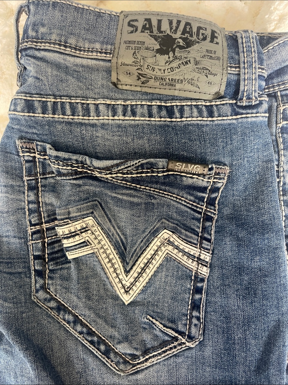 Salvage Jeans Men’s size 33 Medium Blue Mayhem Straight Regular Fit - Picture 2 of 6